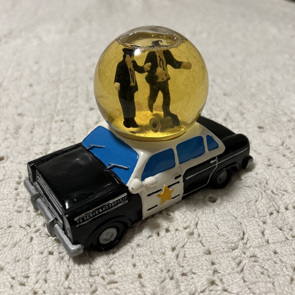 Vintage House Of Blues Bluesmobile Police Car Snow Globe Rare Collectible